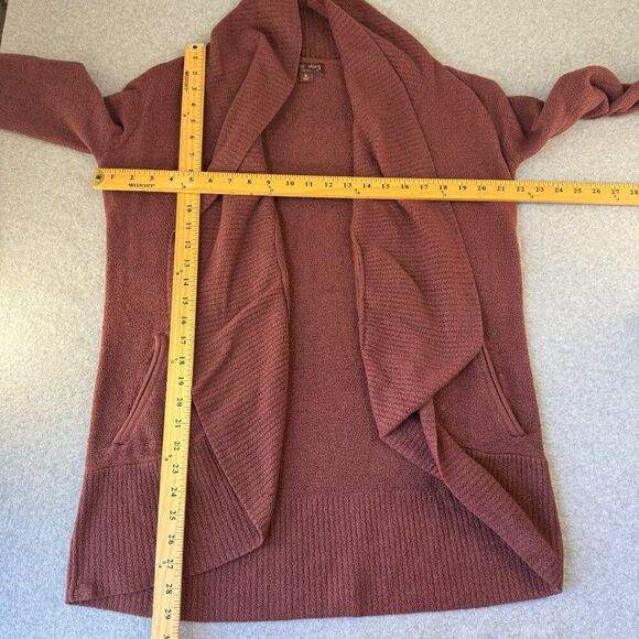 Barefoot Dreams Medium Cozychic Lite Open Front Cardigan Sweater Drape Rosewood - Picture 7 of 9